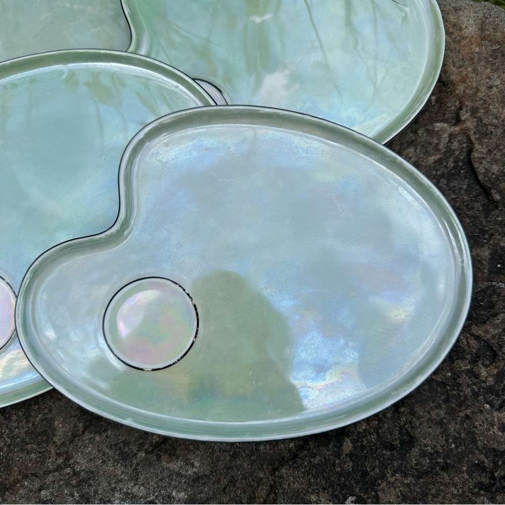 Atlas Lusterware Snack Plates (4) - Picture 2 of 8